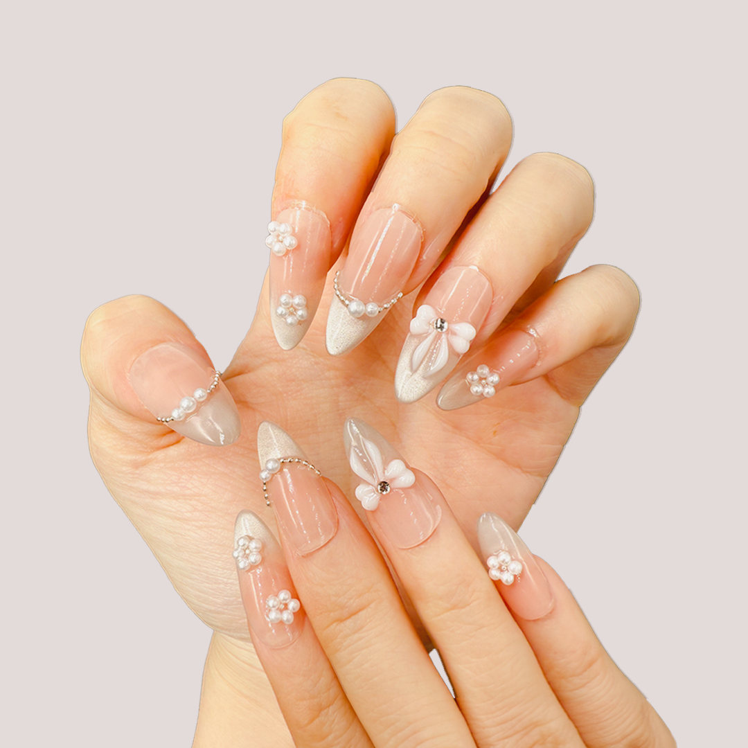 Almond Shape -Blushing Bride 2.5CM