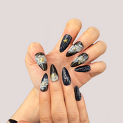 Almond Shape  -Midnight Nebula 2.5CM