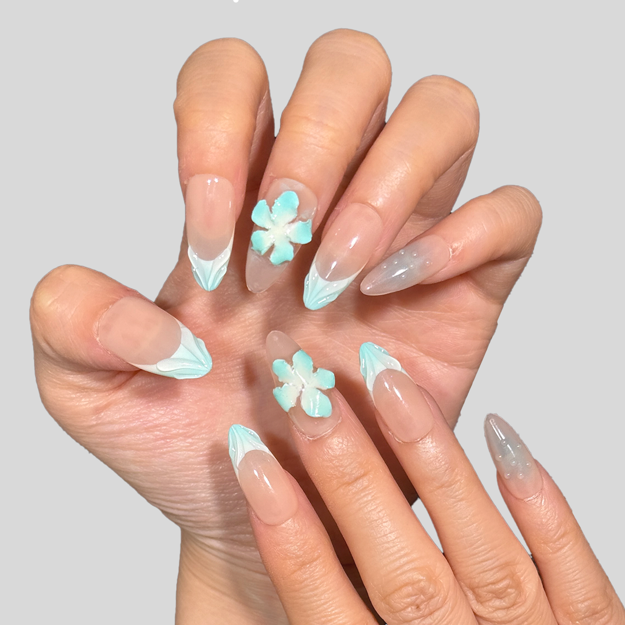 Floral Collection 2.5CM-Teal Green Floral Summer