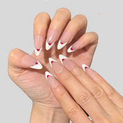 Almond Shape -White Heart Classical  2.5CM