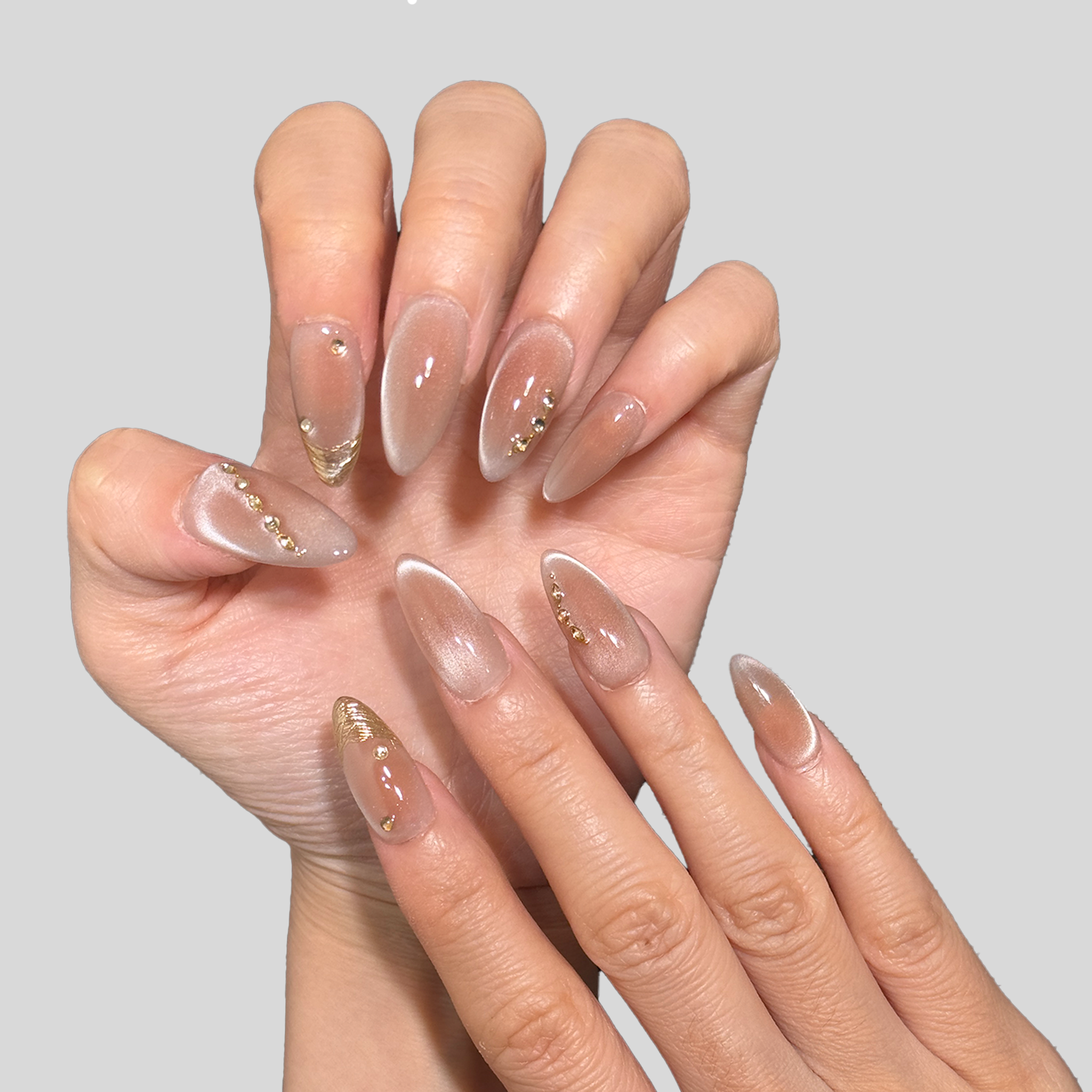 Almond Shape - Golden Mocha Glow 2.5CM