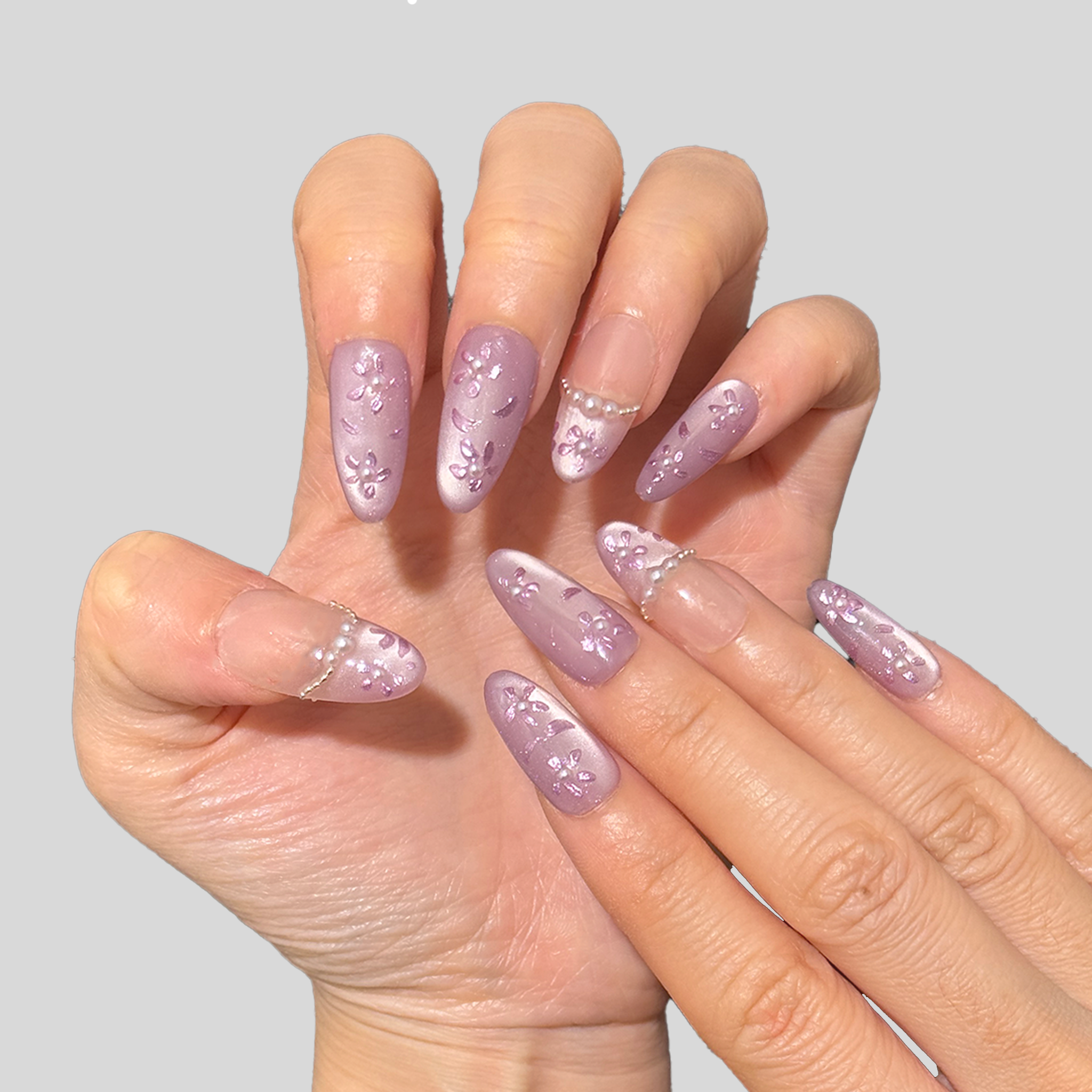 Almond Shape - Lilac Blossom Veil 2.5CM