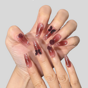 Coffin Shape -- 3D Butterfly Red 3.0CM