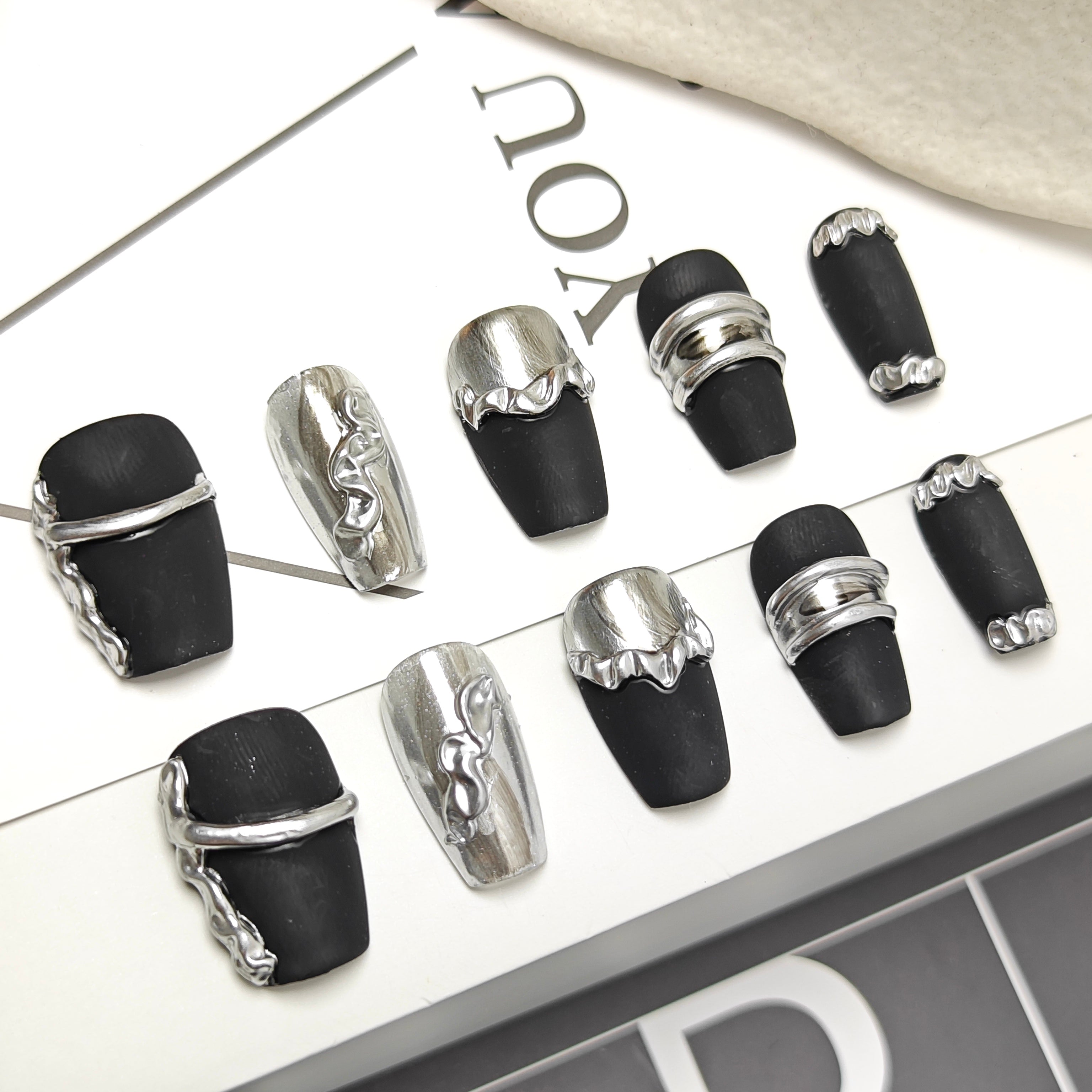 Coffin Shape -Venomous 3D Metallic(2.0 Medium Length)