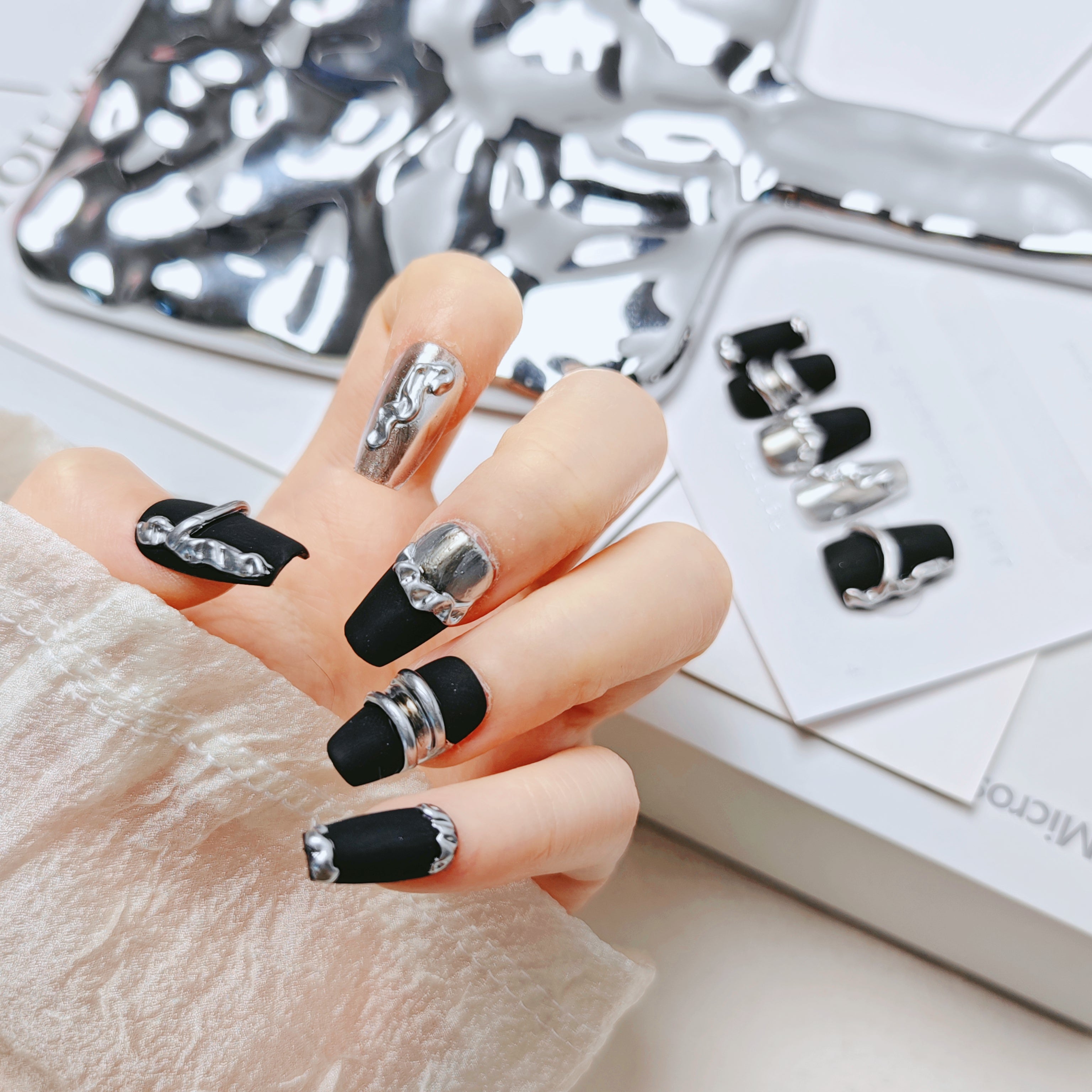 Coffin Shape -Venomous 3D Metallic(2.0 Medium Length)