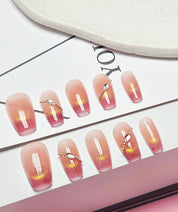 Coffin Shape 2.0CM -Sunset Cat Eye