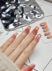 Coffin Shape 2.0CM -Sunset Cat Eye