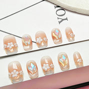 Daily Use 1.6CM Shorter --3D White Flower