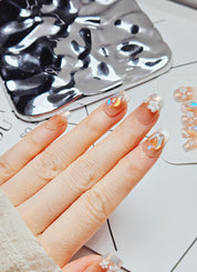 Daily Use 1.6CM Shorter --3D White Flower