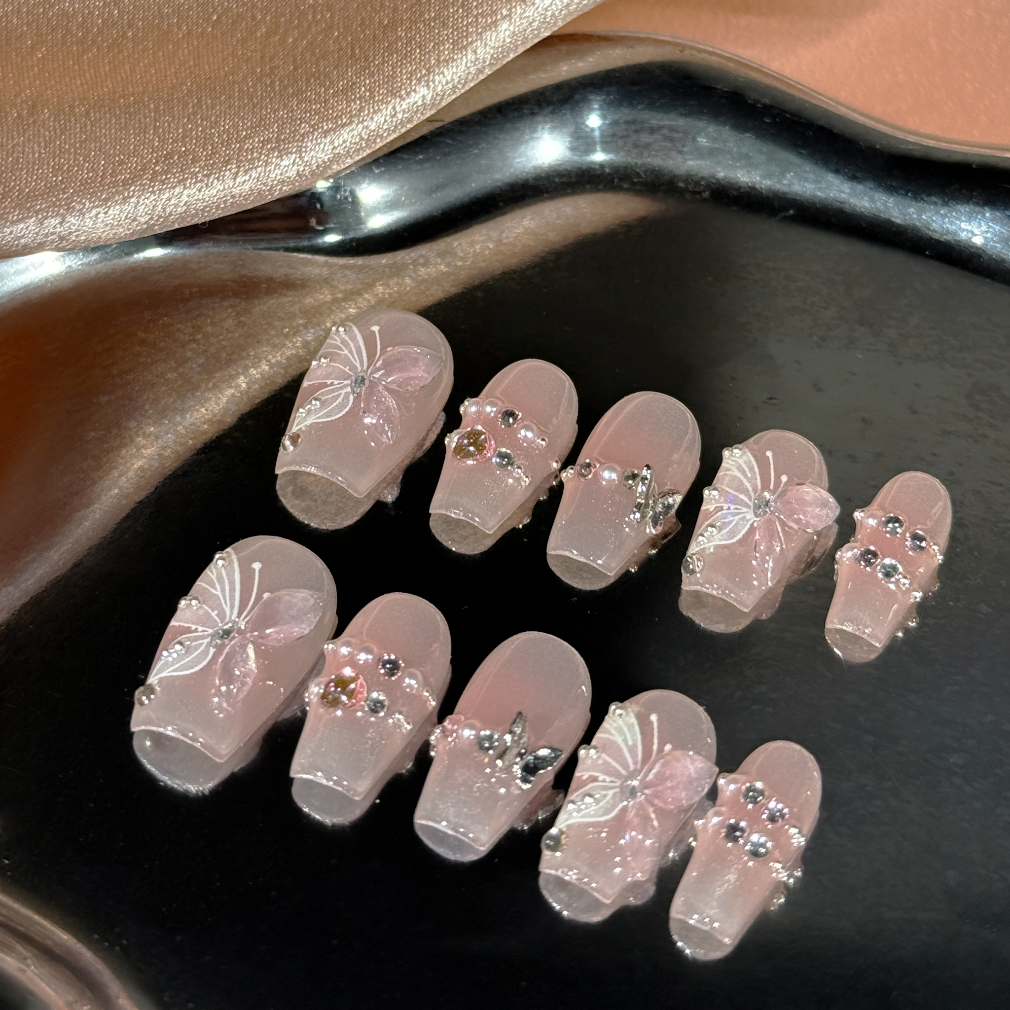 Coffin Shape --3D butterfly  2.0CM