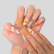 Almond Shape -Yellow Fall Leaves 2.5CM