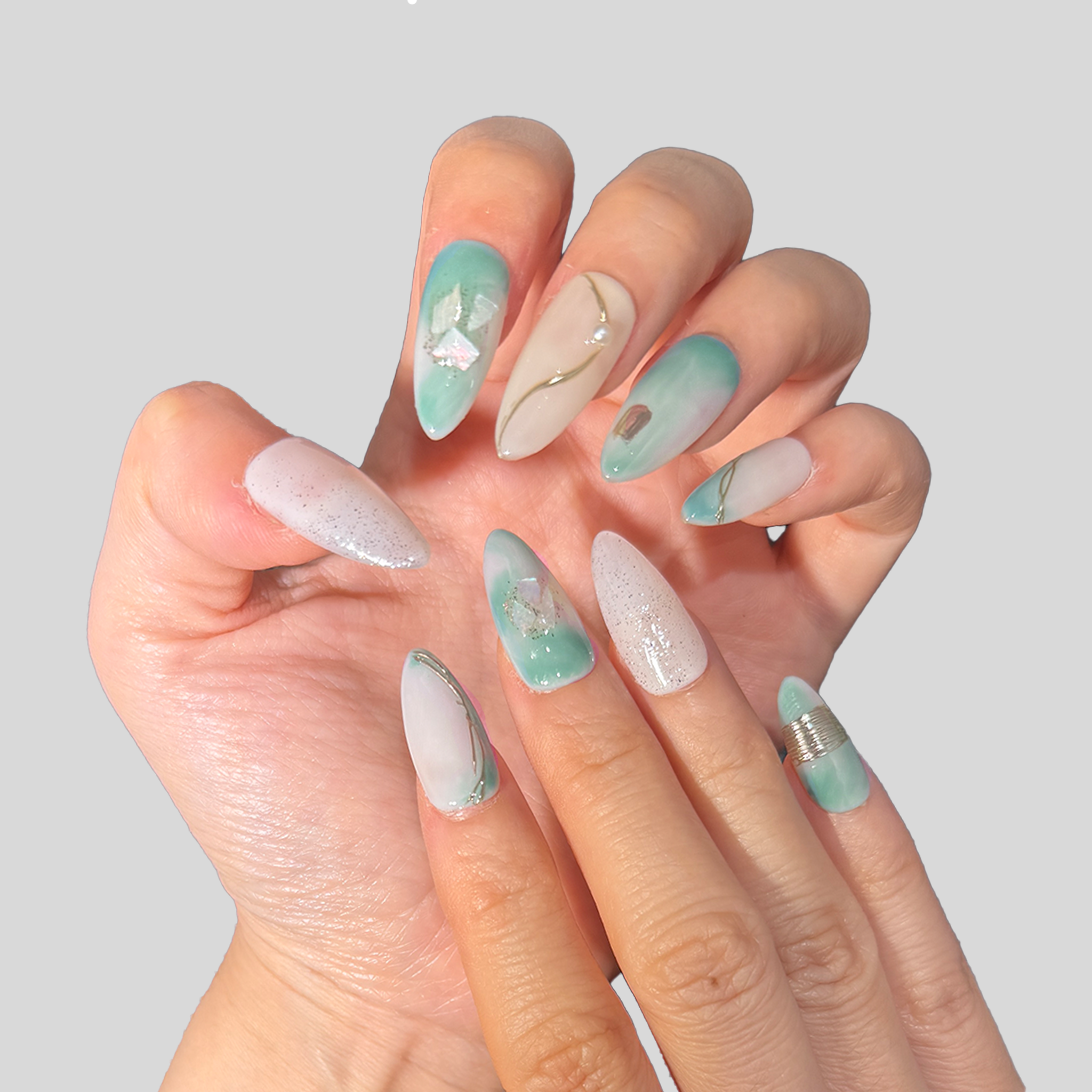 Almond Shape -Mint Whisper 2.5CM