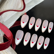 Almond Shape -White Heart Classical  2.5CM