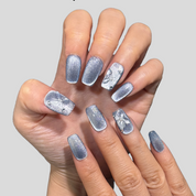 Coffin Shape 2.0CM -Blue Cat Eye