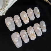 Coffin Shape 2.0CM -Snow Blossom Whisper
