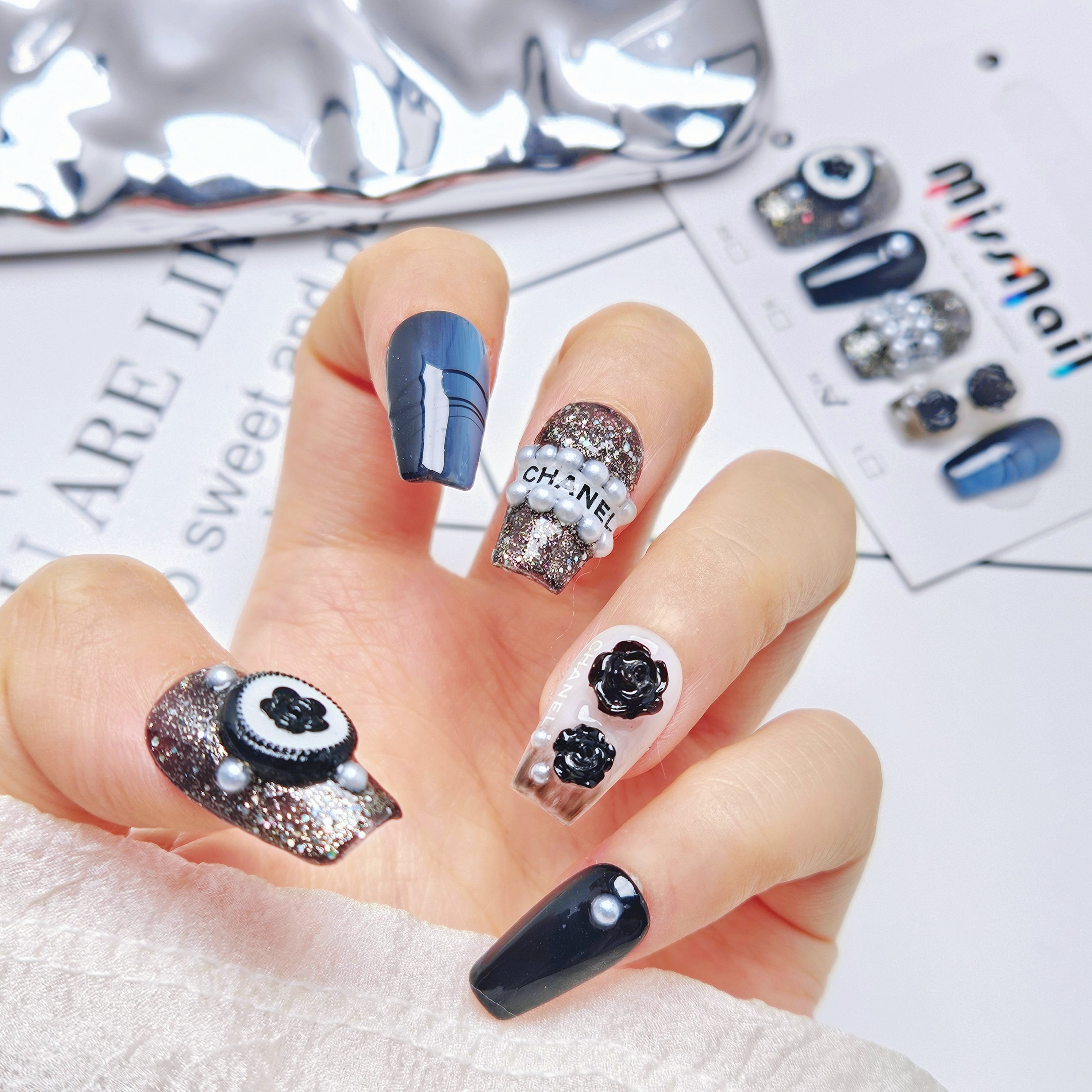 Chanel coffin nails sales
